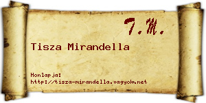 Tisza Mirandella névjegykártya